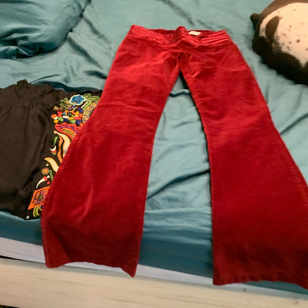 Reddish maroon pants